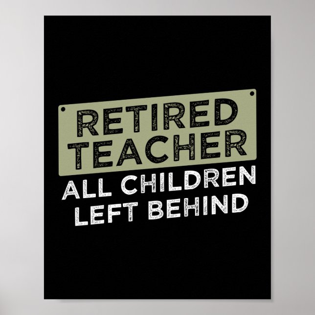 Poster Enseignant à la retraite École Nerd Funny Enseigna (Devant)