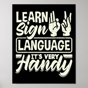 Poster Enseignant Alphabet Langue Chanté Américaine Son T