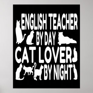 Poster Enseignant Amoureux des chats
