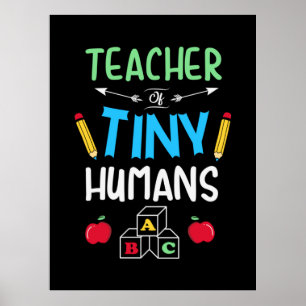 Poster Enseignant Cadeau enseignant minuscules humains