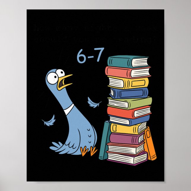 Poster Enseignant Combien de nuits par semaine devriez-vo (Devant)