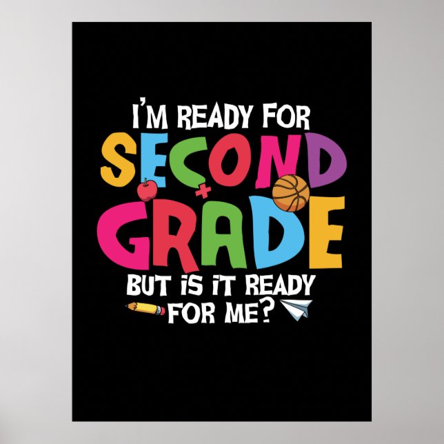 Poster Enseignant De 2E Année Je Suis Prêt À La Deuxième  (Devant)