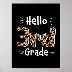 Poster Enseignant de 3e année Bonjour 3e année