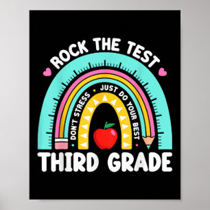 Poster Enseignant de 3e année Rock Le jour de l'examen Tr