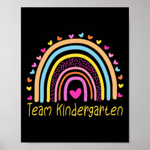 Poster Enseignant de jardin d'enfants Rainbow