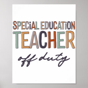 Poster Enseignant De L'Éducation Hors Service Dernier Jou