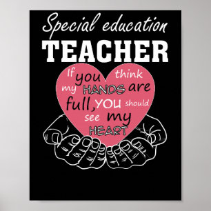 Poster Enseignant de l'éducation spéciale Enseignant plei