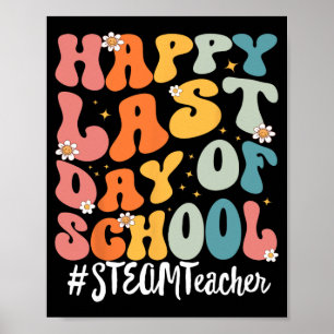 Poster Enseignant De Vapeur Joyeux Jour De L'Enseignant D