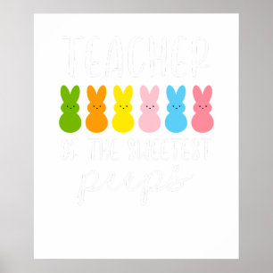 Poster enseignant des personnes les plus gentilles, rétro