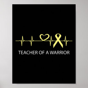 Poster Enseignant D'Un Guerrier Sensibilisation Au Cancer