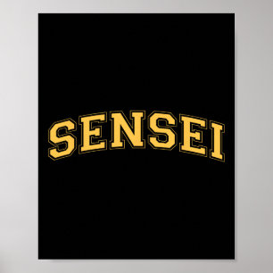 Poster Enseignant en arts martiaux Sensei Instructeur en 