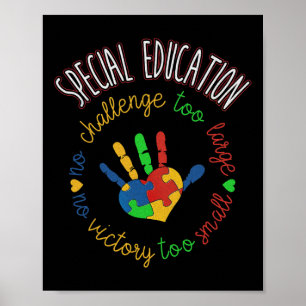 Poster Enseignant en éducation spéciale et en Sensibilisa