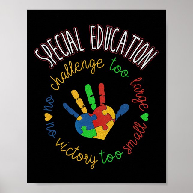 Poster Enseignant en éducation spéciale et en Sensibilisa (Devant)