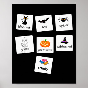 Poster Enseignant en éducation spéciale Halloween Aba Com