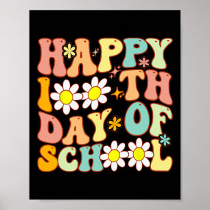 Poster Enseignant Enfants Retro Super 100 Jours Joyeux 10