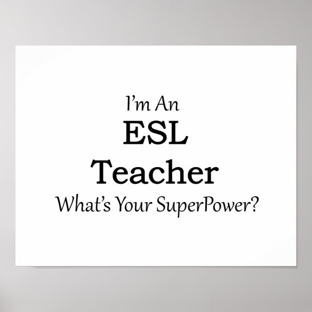 Poster Enseignant ESL (Devant)