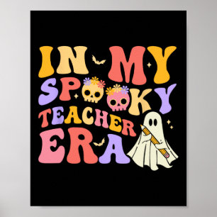 Poster Enseignant Halloween Dans Mon Enseignant Éffrayant