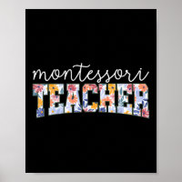 Enseignant instructeur éducateur Montessori floral