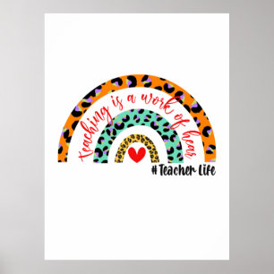 Poster Enseignant L'Art L'Enseignement Est Une Oeuvre De