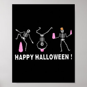 Poster Enseignant Montessori Halloween Squelette Danse Éd