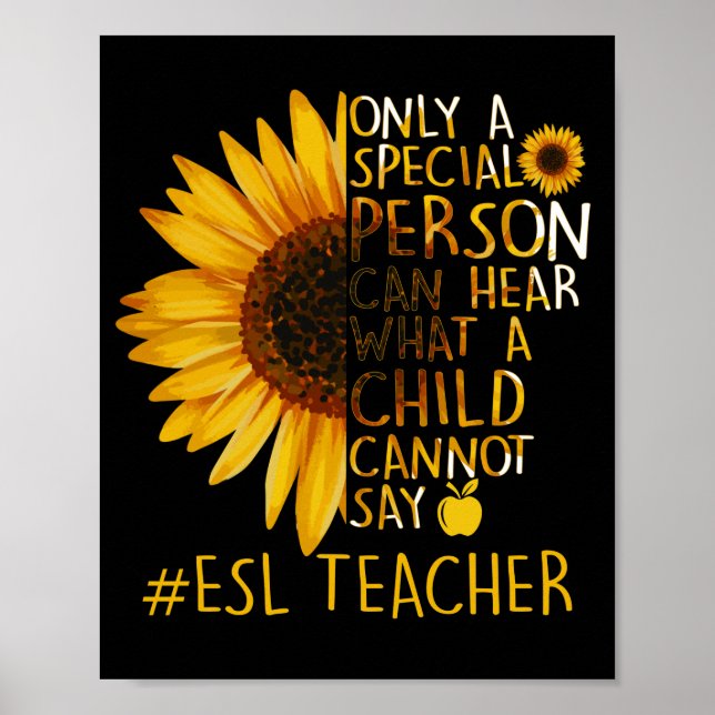 Poster Enseignant spécial Tournesol ESL (Devant)