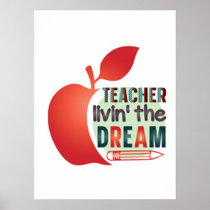 Poster Enseignant Vivant Le Rêve