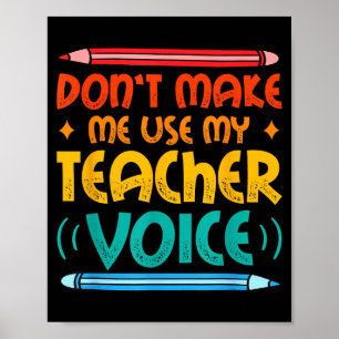 Poster Enseignant Voix Enseignantlife École Primaire Ense