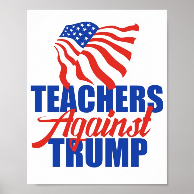 Poster Enseignants contre Trump Élection 2024 Politique (Devant)