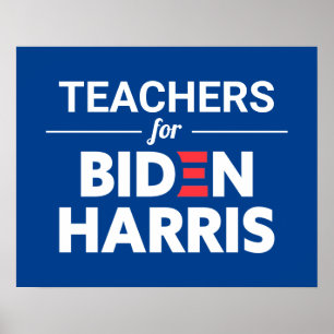 Poster Enseignants pour Biden Harris Texte personnalisé b