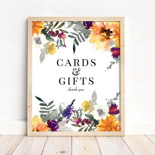 Poster Enseigne Cartes & Cadeaux Tournesol Fleur Sauvage