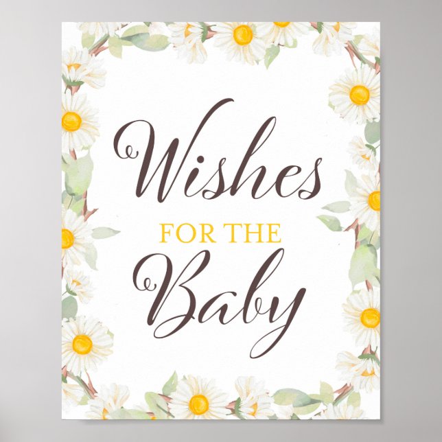 Poster Enseigne de Baby Shower Thème Mariage Printanier M (Devant)