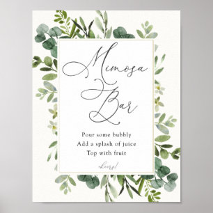 Poster Enseigne de bar Eucalyptus Mimosa