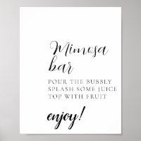 Enseigne de bar Mimosa à script minimal