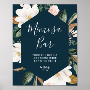 Poster Enseigne de bar mimosa pour une baby shower de mar
