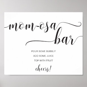 Poster Enseigne de bar Momosa moderne minimaliste de Leyt