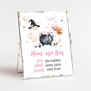 Poster Enseigne de bar pour maman Osa avec fantôme rose L