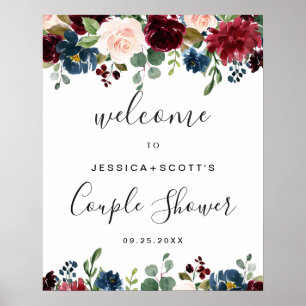 Poster Enseigne de BIENVENUE COUPLE pour la fête de maria