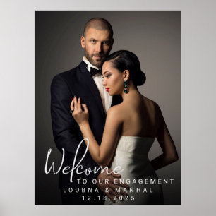 Poster Enseigne de bienvenue personnalisée pour photo de