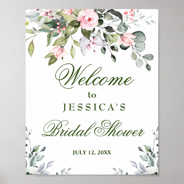 Poster Enseigne de bienvenue pour la fête prénuptiale à l (Devant)
