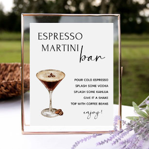 Poster Enseigne de boisson signature de bar à martini de