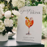 Enseigne de boisson signature minimaliste moderne 