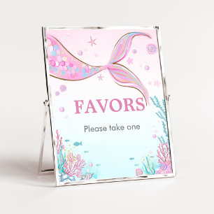 Poster Enseigne de cadeaux pour Baby Shower Sirène