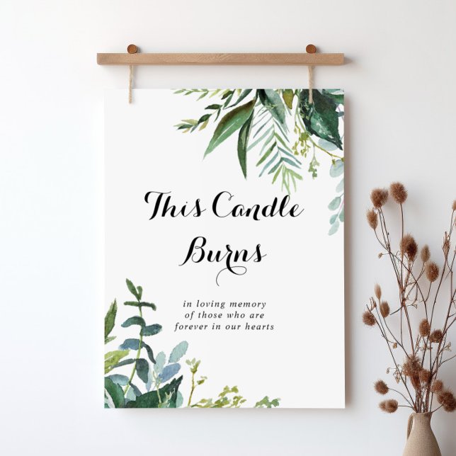 Poster Enseigne de calligraphie de verdure Cette bougie b (Créateur téléchargé)