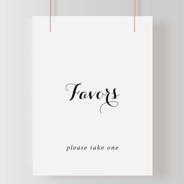 Poster Enseigne de faveurs de calligraphie moderne (Créateur téléchargé)