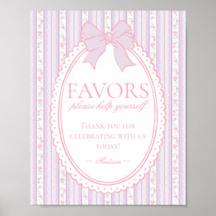Poster Enseigne de Faveurs Florales Fantaisie Vintage Vio