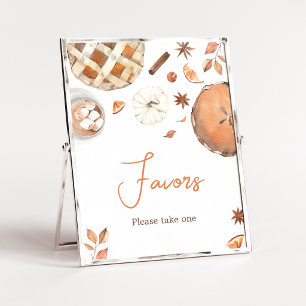 Poster Enseigne de Favors pour Baby Shower à thème Tarte