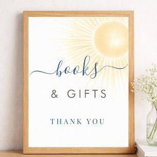 Poster Enseigne de fête pour Baby Shower "Sunshine Livres