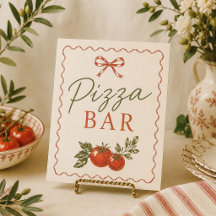 Enseigne de fête pour bébé Pizza Bar Marché italie