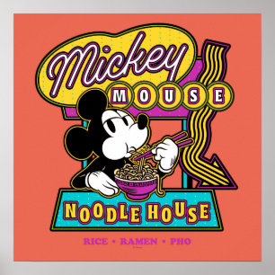 Poster Enseigne de la Maison de Nouilles de Mickey Mouse