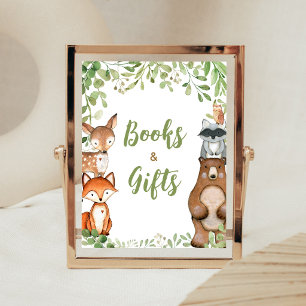 Poster Enseigne de livres et cadeaux pour Baby Shower Gre